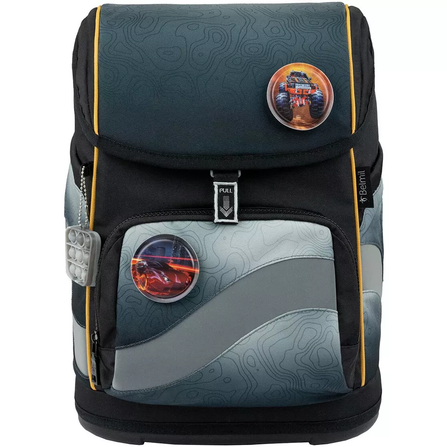 Belmil Schulranzen Premium Smarty Plus Set 5-teilig Black Grey