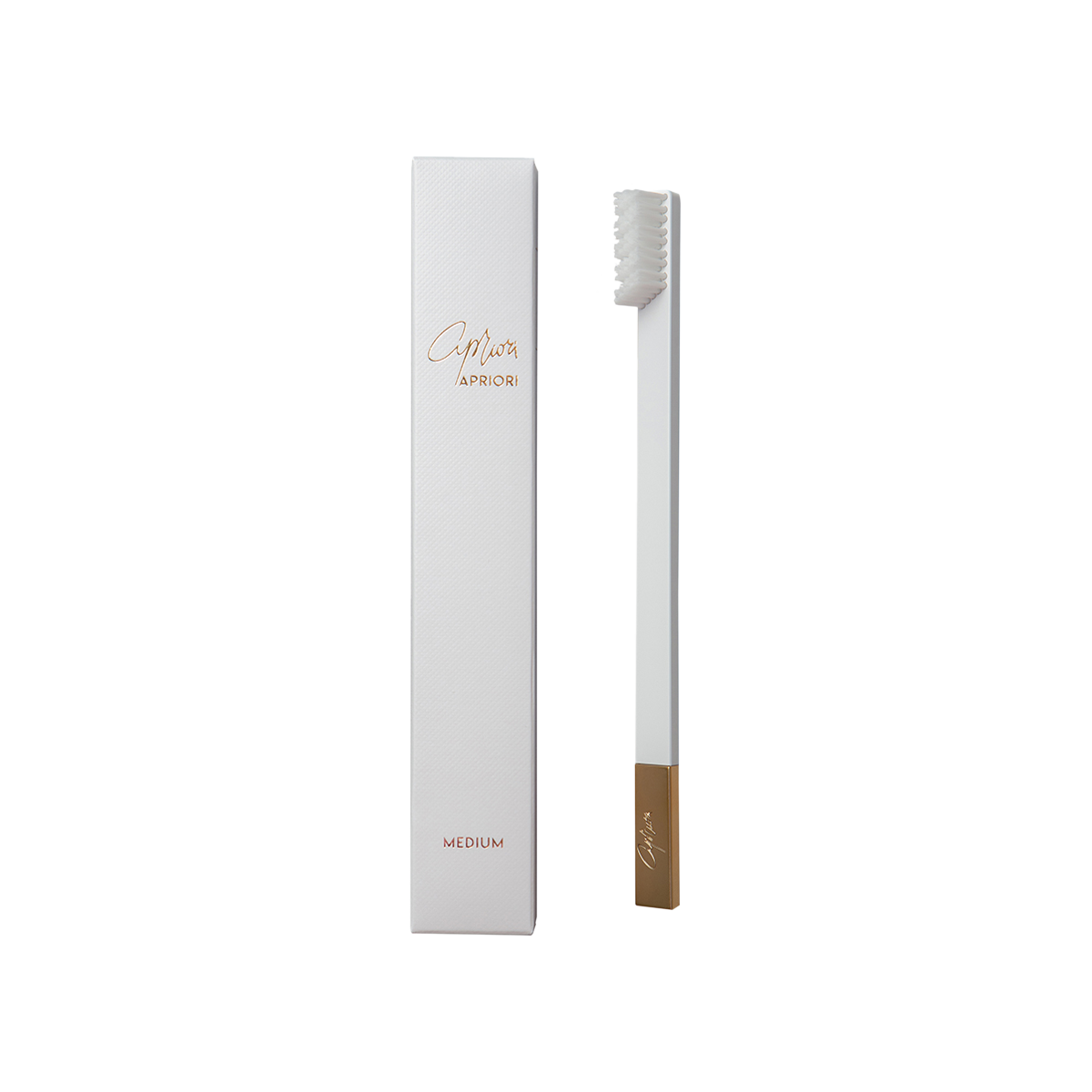 Medium Toothbrush White Gold
