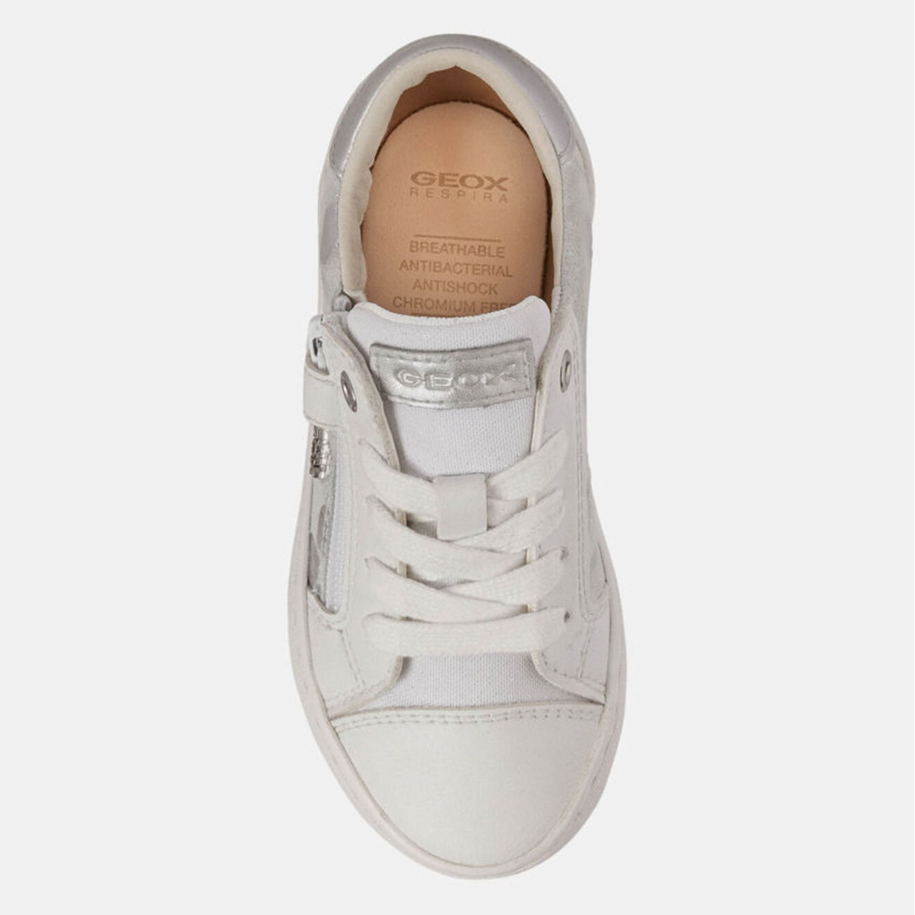 Geox Baskets en Cuir & Textile Kilwi blanches