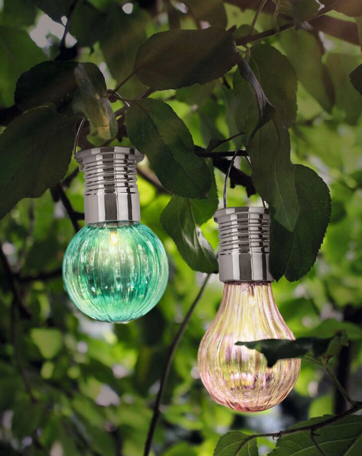 LED-Solar-Lichter FERNWEH 2er-Set