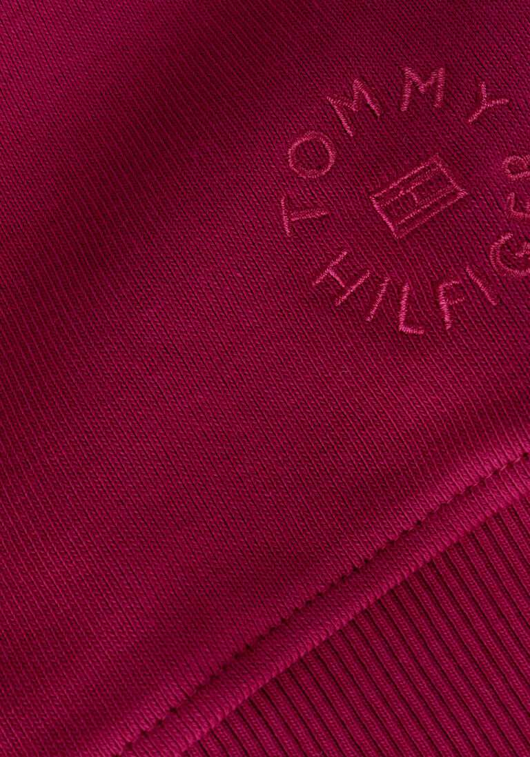 TOMMY HILFIGER fuchsia tommy hilfiger trui relaxed cosy 1/2 zip sweatshirt