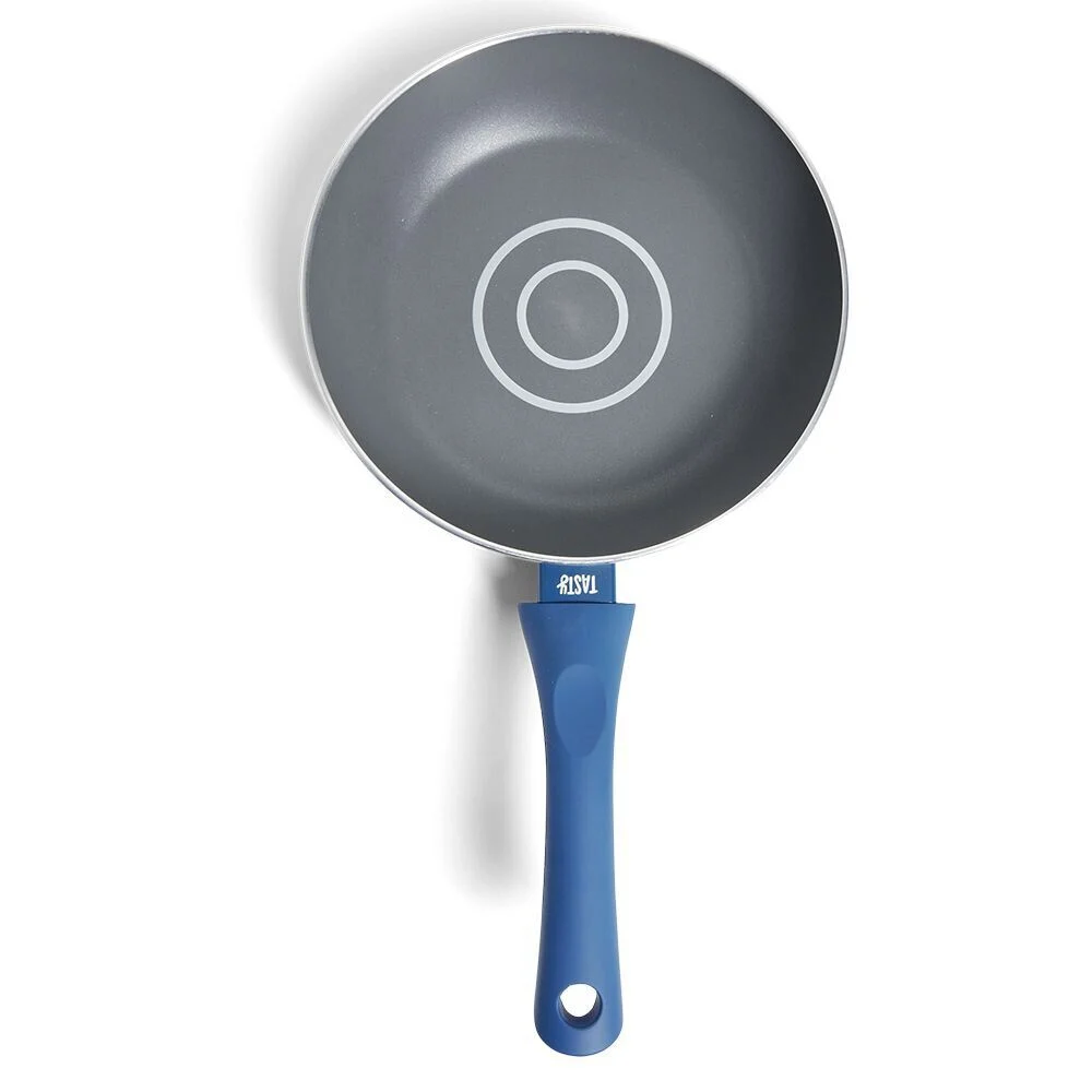Poêle tous feux Ø24cm aluminium gris et bleu