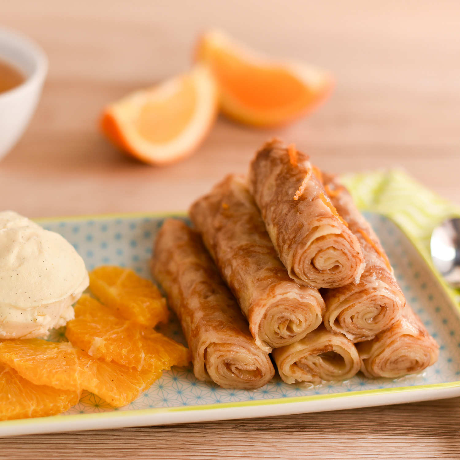 Minis-crêpes suzette à l'Armagnac