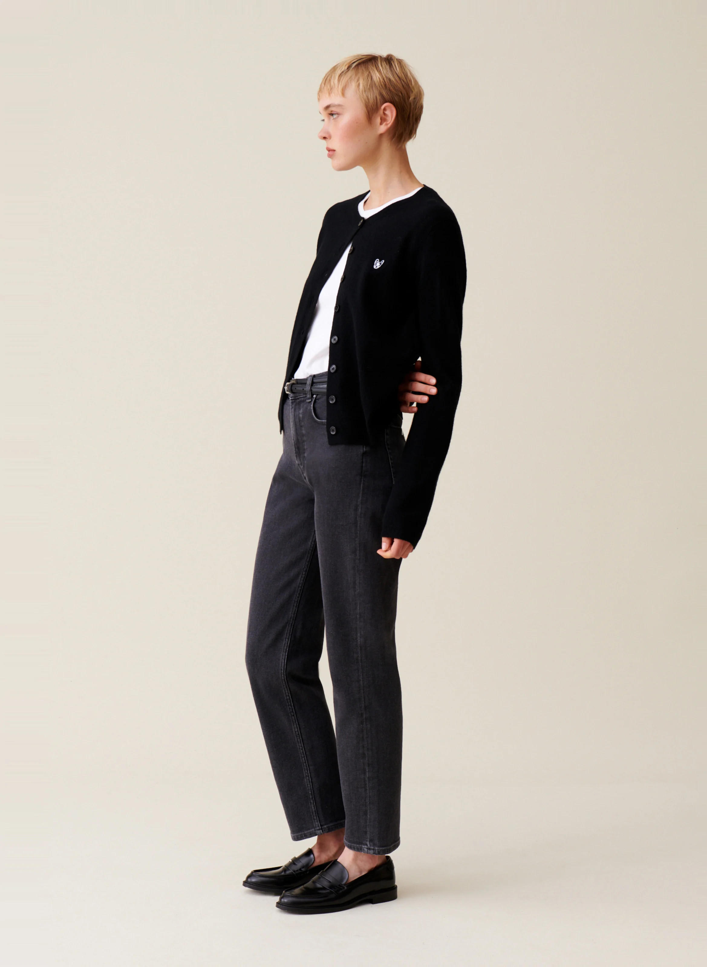 Cardigan en laine| Noir
