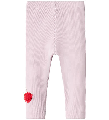 Name It Leggings - Rib - NbfBolia - Winsome Orchid m. Cherry