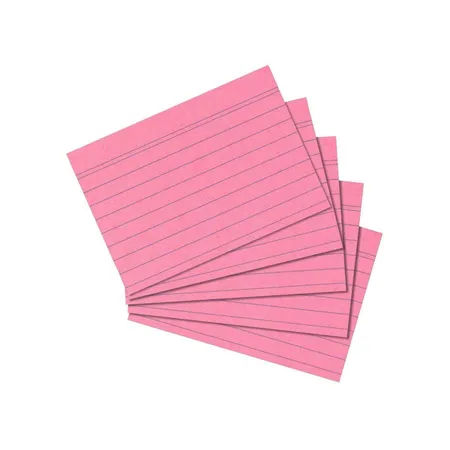 Herlitz Karteikarten, DIN A7, liniert, rot, 100 Stück