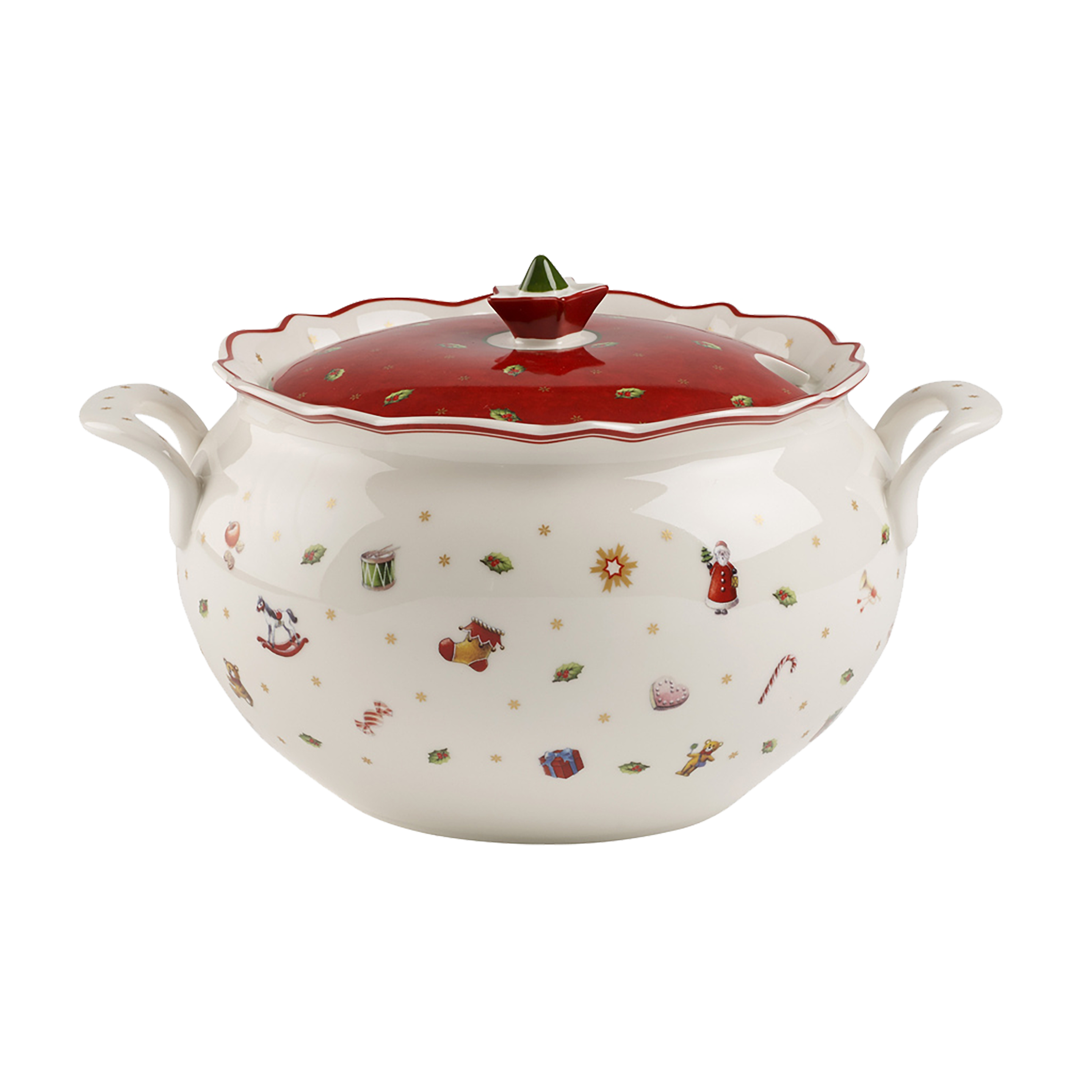 Toy's Delight Tureen Red, 111.6 oz, Premium Porcelain