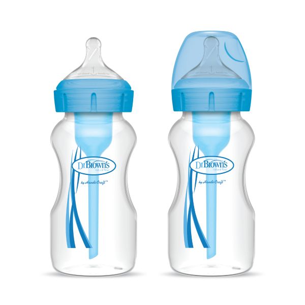Dr. Brown's Options  Anti-colic Brede Halsfles Duopack Roze 270 ml