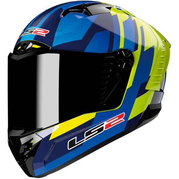 LS2 - Casque FF805 Thunder Carbon Gas Bleu / Jaune fluo / Brillant