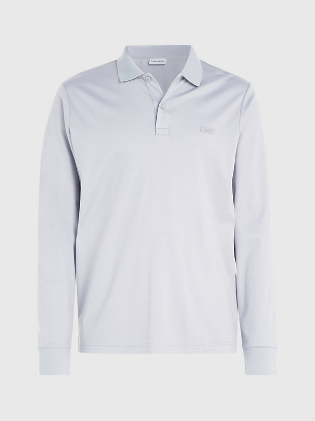 Camisa polo slim de manga comprida