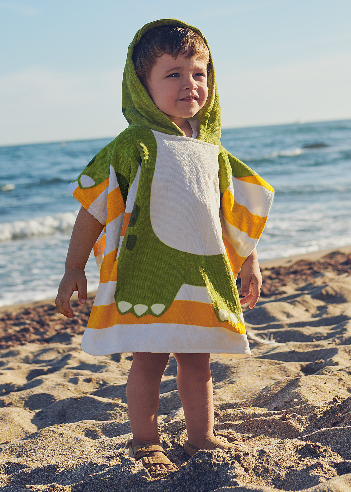 Toalha poncho com capuz para bebê