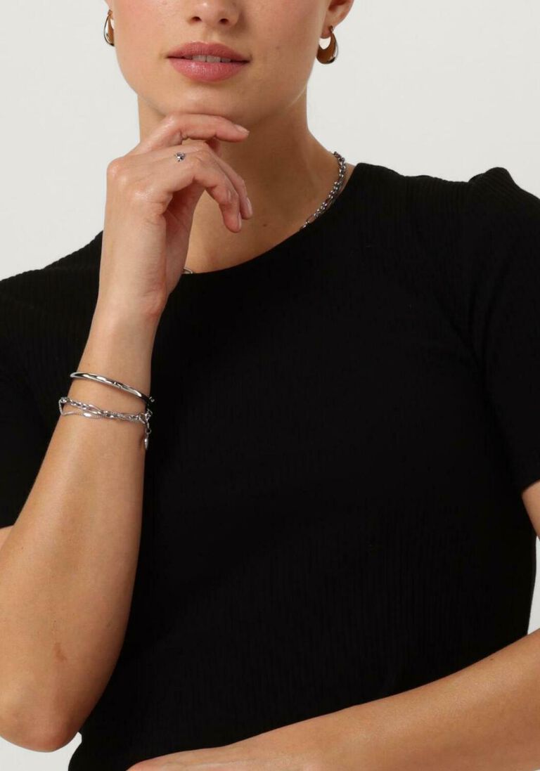 ANOTHER LABEL zwarte another label top elyne t-shirt s/s