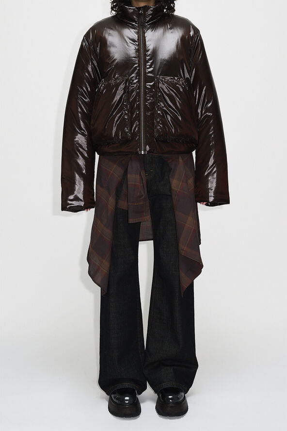 Hope BOX JACKET Shiny brown nylon