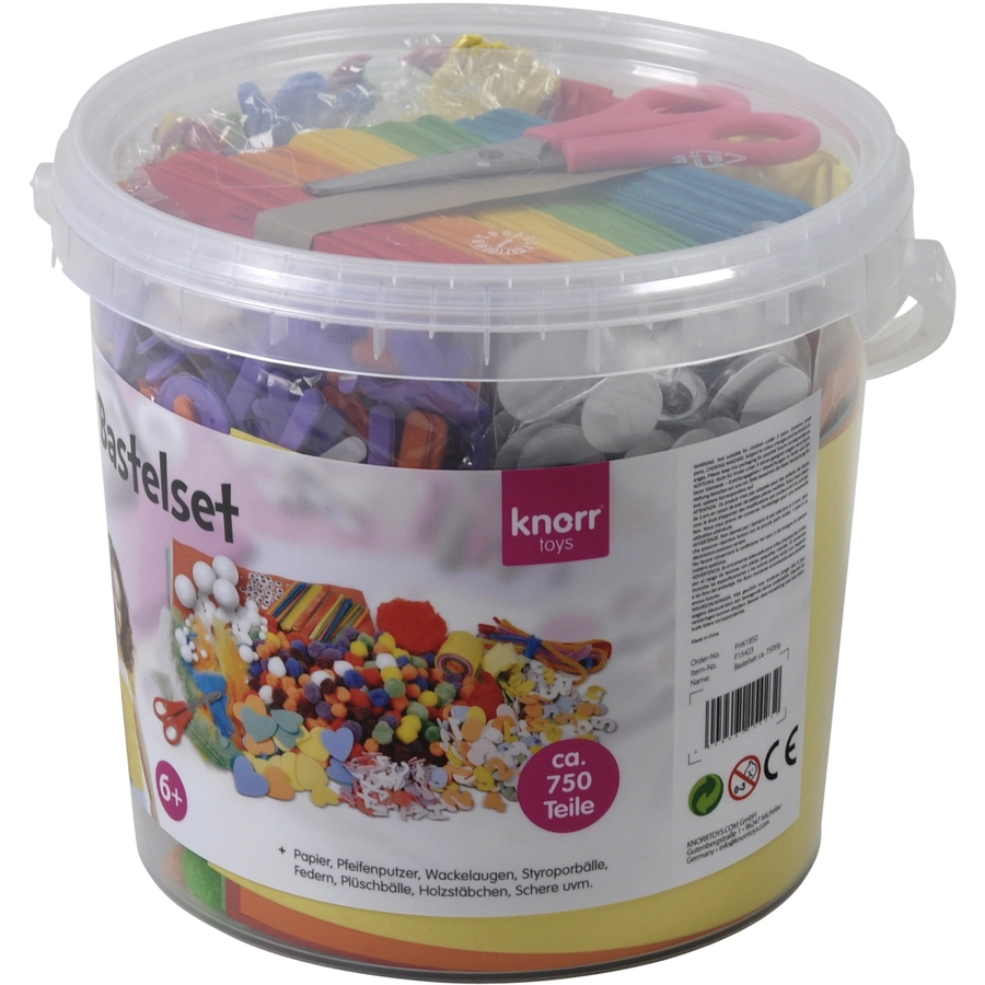 knorr toys® Bastelset Creative bucket750-tlg. blau