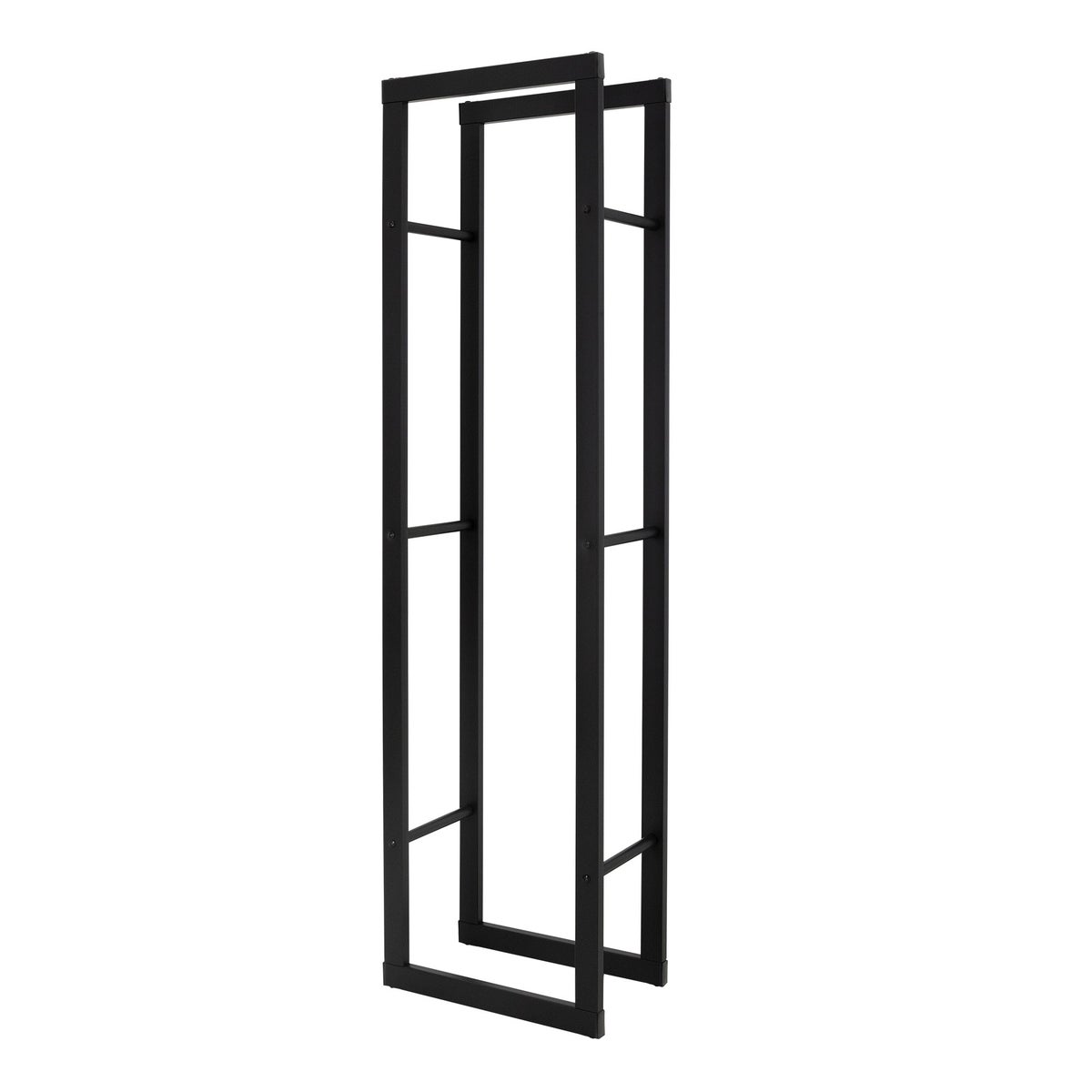 ML-Design Haardhoutrek 40x150x25 cm Rechthoekig Zwart, Metaal, Binnen/Buiten, Haardhoutopslag van Gecoat Staal, Haardhoutstandaard, Haardhouthouder, Haardhoutrek voor Open Haard/Kachel