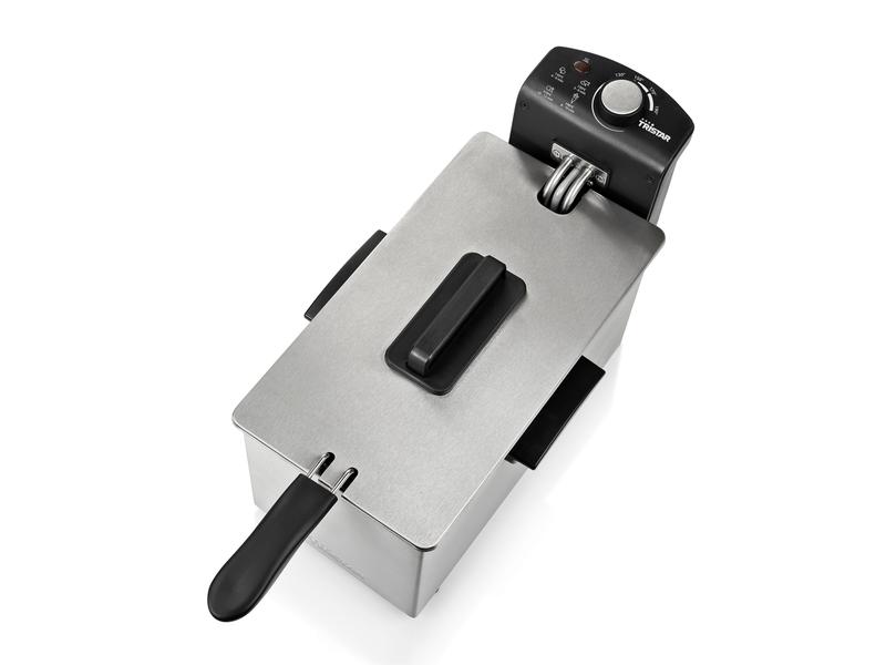 Tristar Fritteuse FR-6946 0.6 kg, Silber Fritteuse mit 3 Liter Fassungsvermögen und 2000 W Leistung