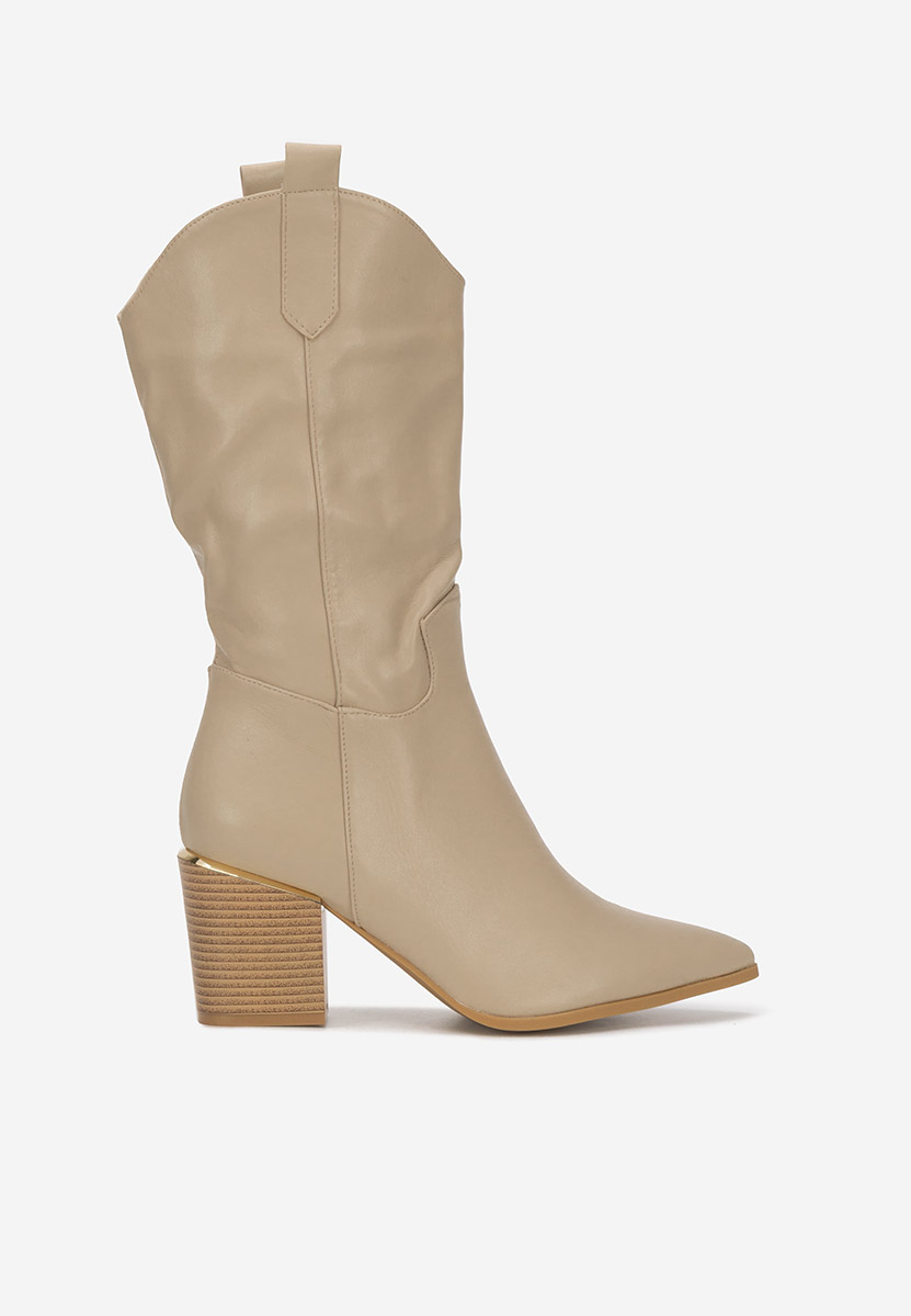 Bottes cowboy femme kaki Meridia