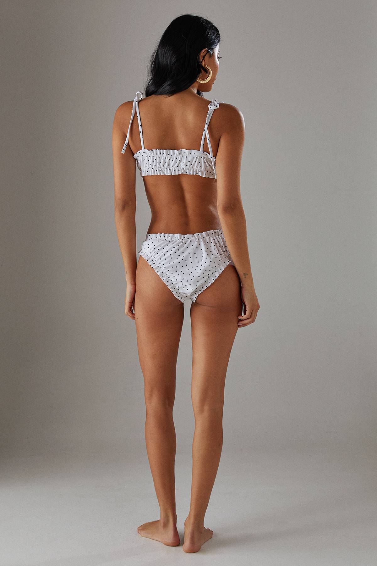 Warehouse Bas de Bikini Slip Froncé