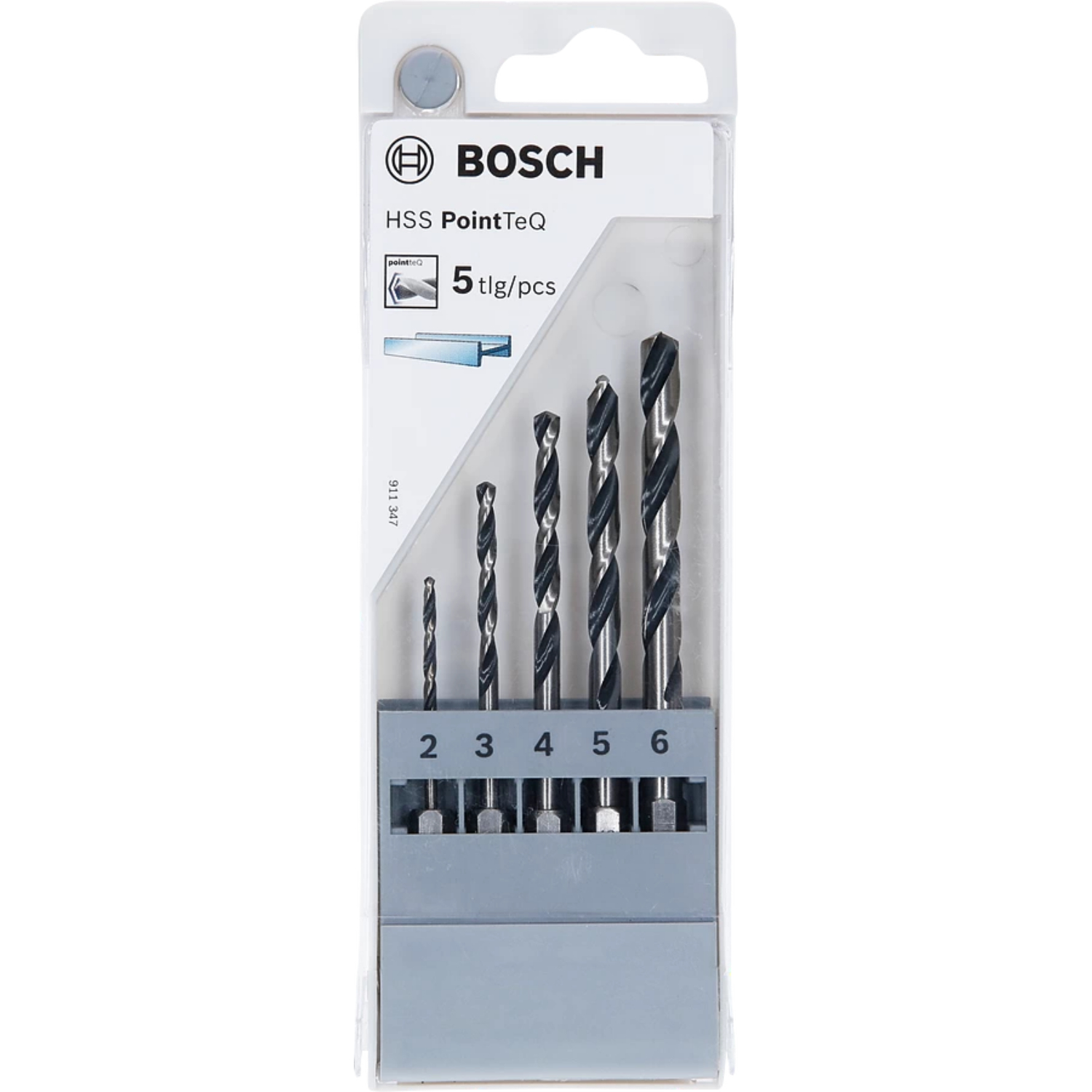 Bosch 2607002824 5-delige HSS PointTeQ Spirallboorset Met Zeskantschacht