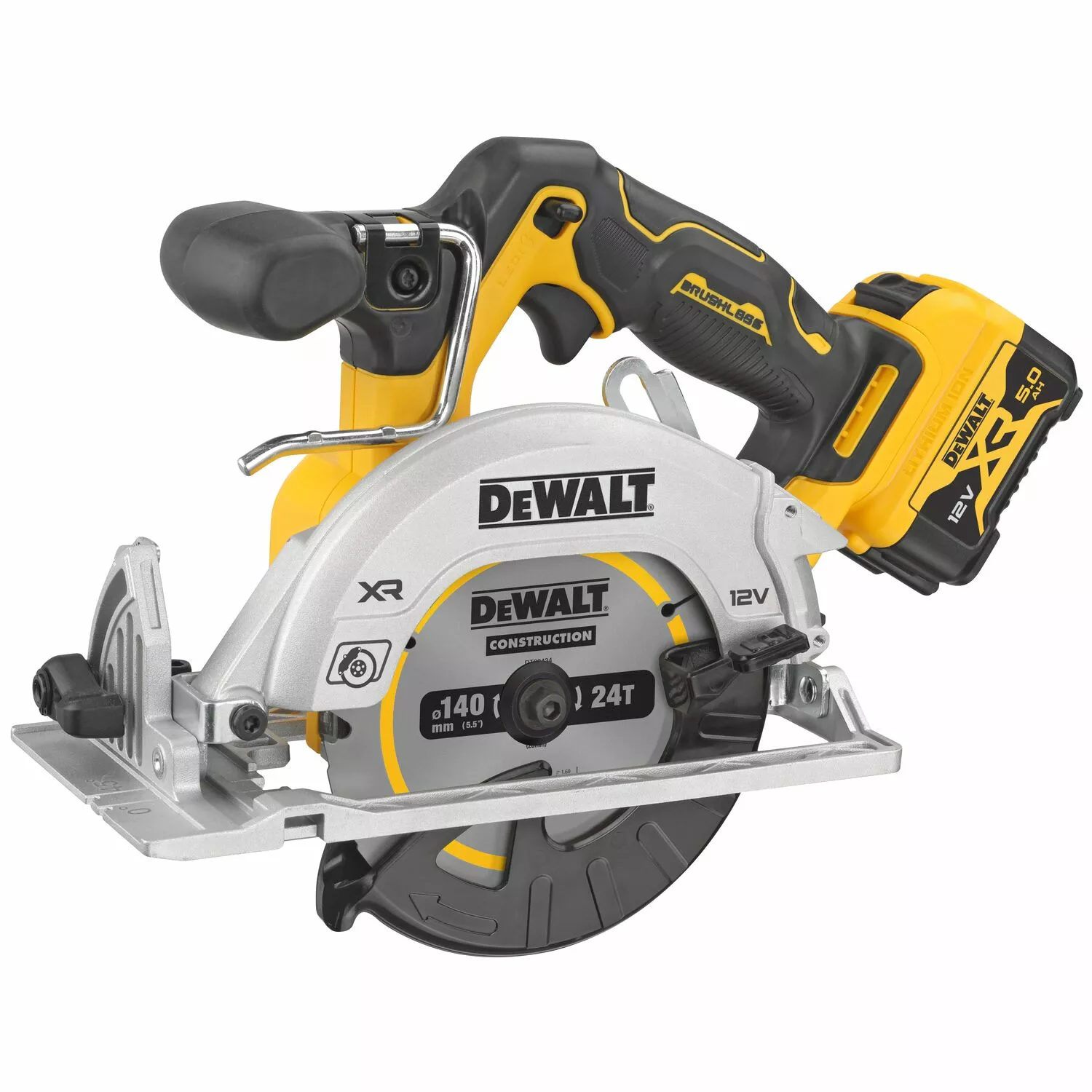 DeWALT DCS512P2-QW 12V Li-ion Accu cirkelzaag set (2x 5.0Ah) in TSTAK koffer - 140mm