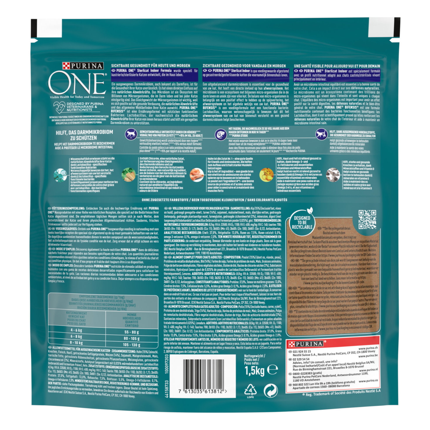 Purina ONE Trocken-Katzenfutter Sterilcat Indoor Huhn & Getreide