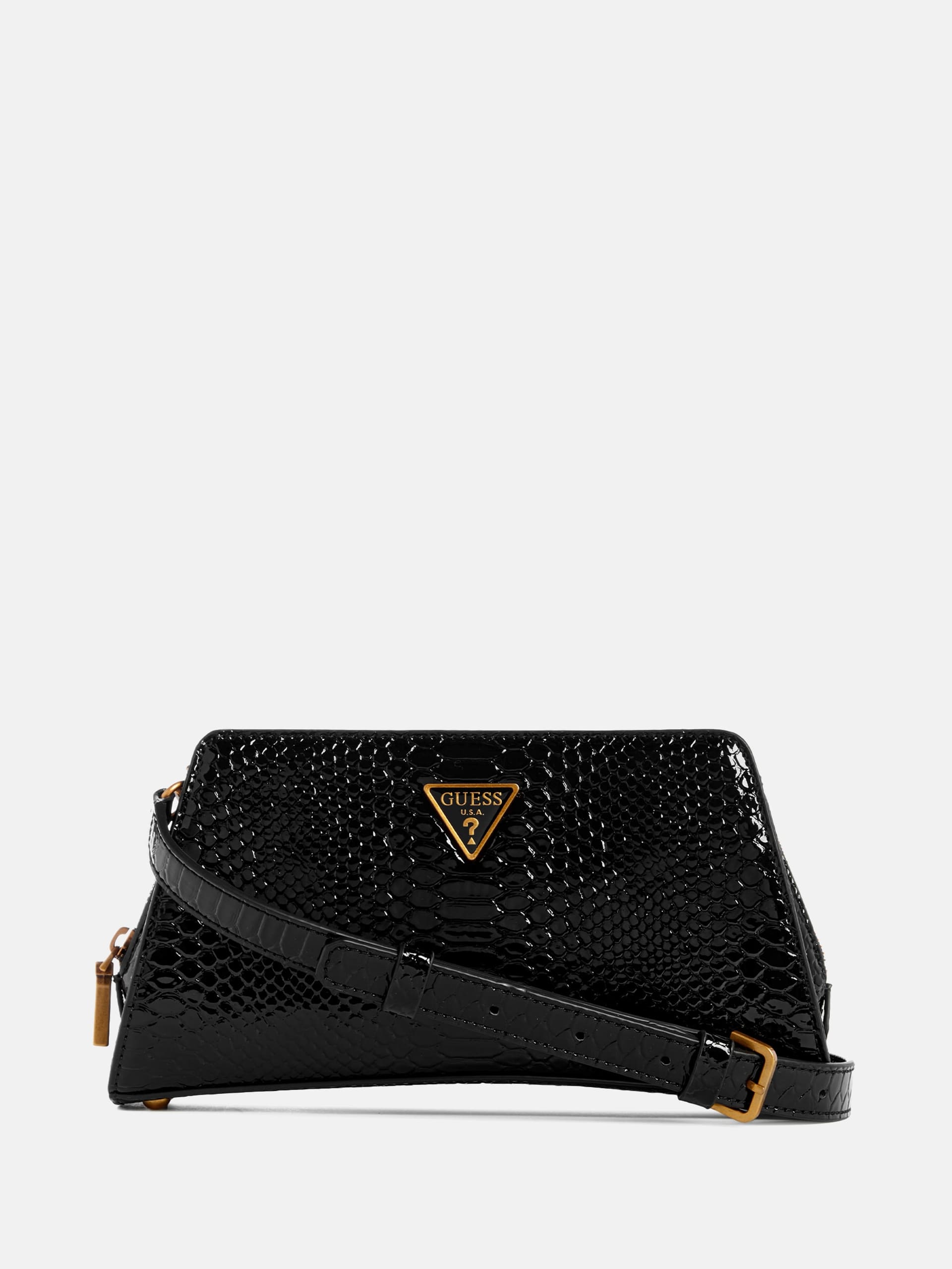 Bolsa transversal Georgina com zíper superior