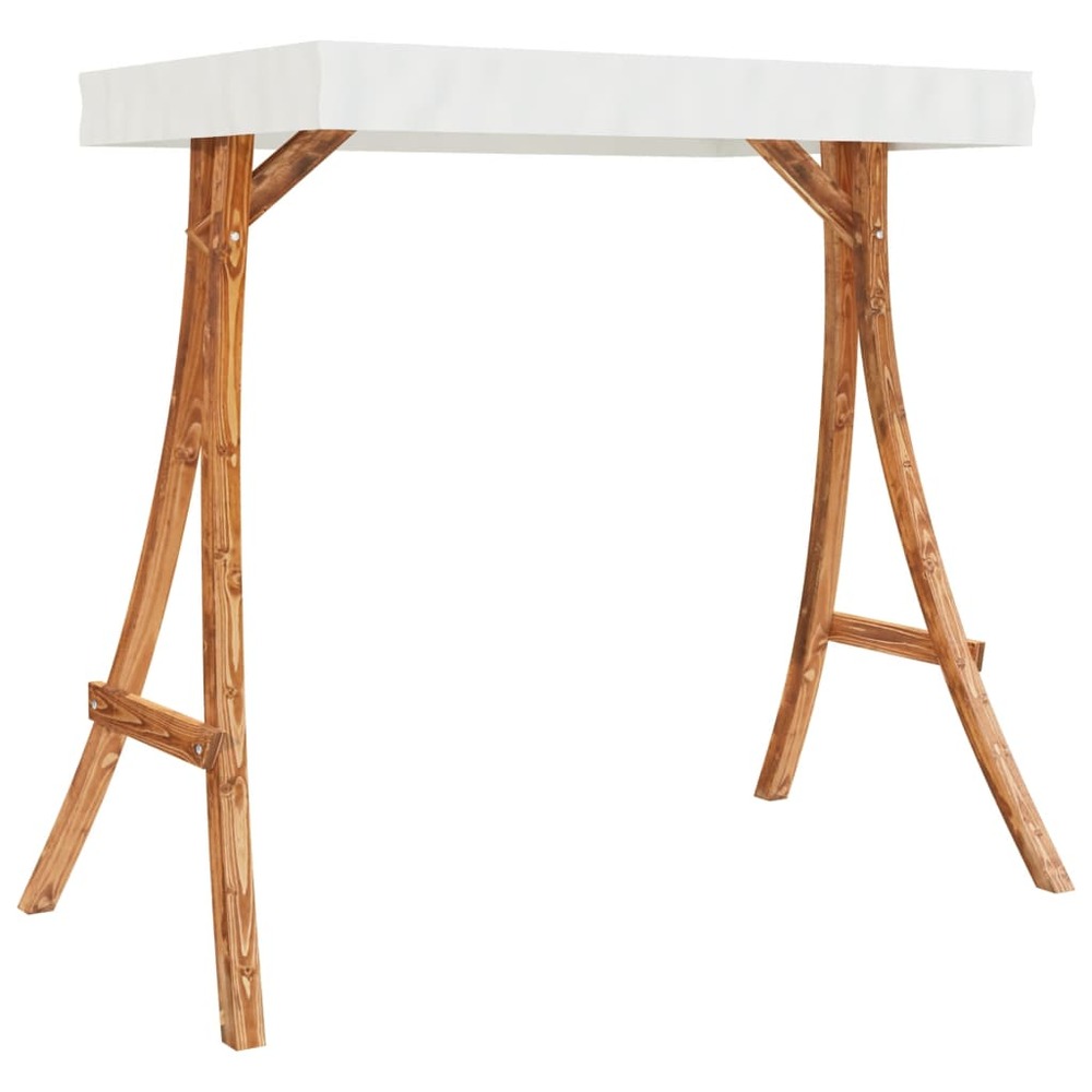 Chaise balançoire avec coussin et auvent bois massif d'épicéa
