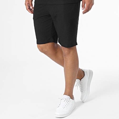 Ensemble Tee Shirt Et Short Jogging Noir