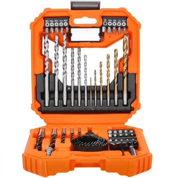 Wellcut WC-DB56 56-delige bit-, boor- en gatenzaagset in opbergkoffer