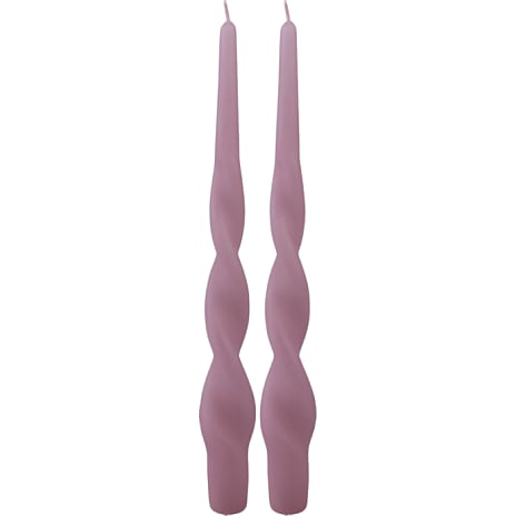 Windsor snoede stagelys 28 cm 2-pak - lyngfarvet