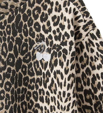 Sofie Schnoor Sweatshirt - Elissk - Light Brown Leopard m. Silbe