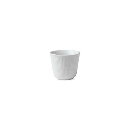 Royal Copenhagen Hvid Riflet Termokop, 26 cl