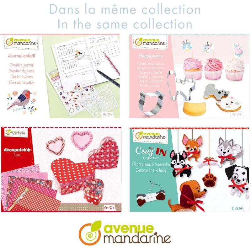 Boîte créative, Décopatch, Boîtes et tirelire Chat - Rose