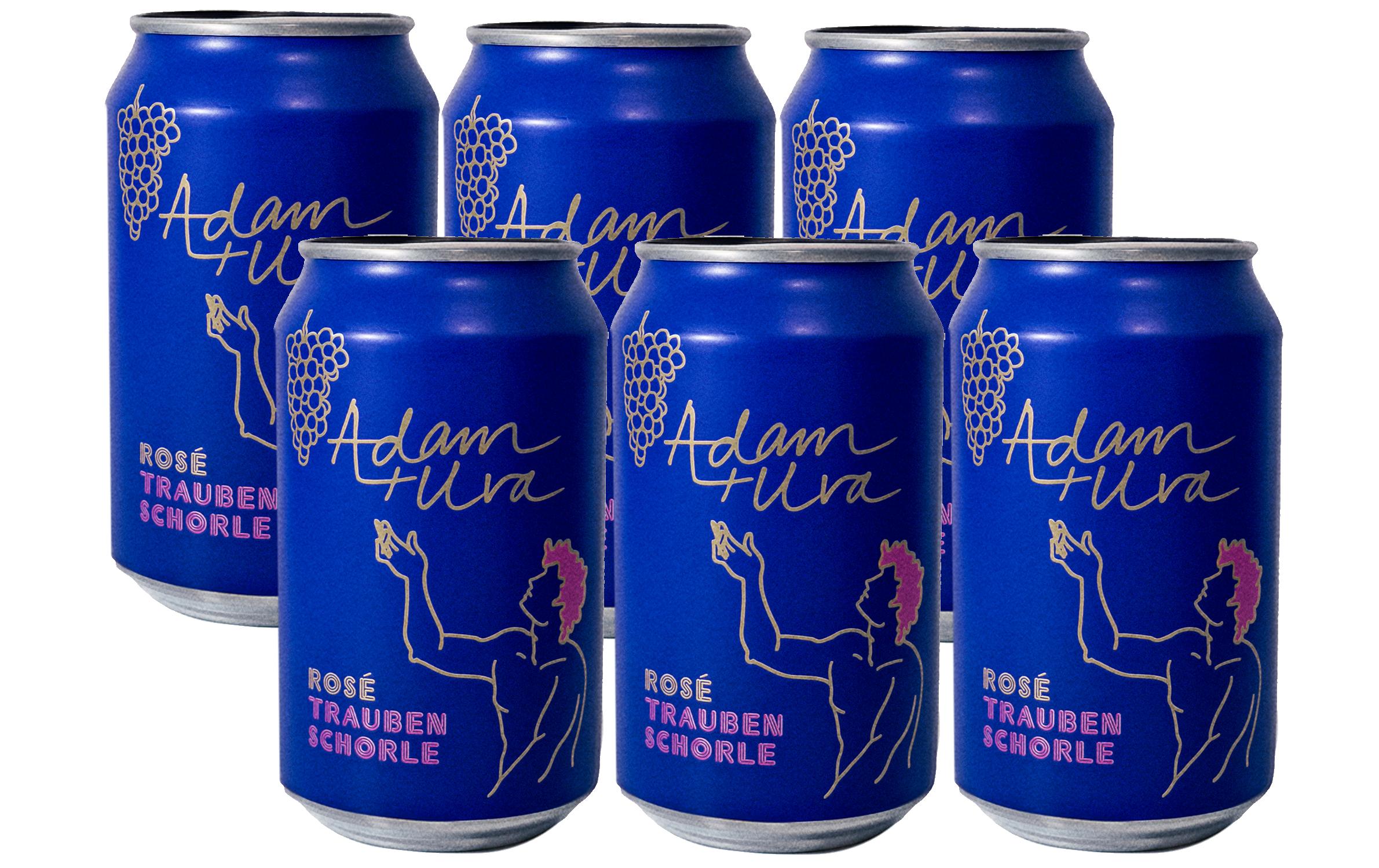 Soft-Drinks Schweizer Trauben Schorle Rosé 6 x 0.33 lNatürlicher Rosé Traubensaft und Schweizer Quellwasser