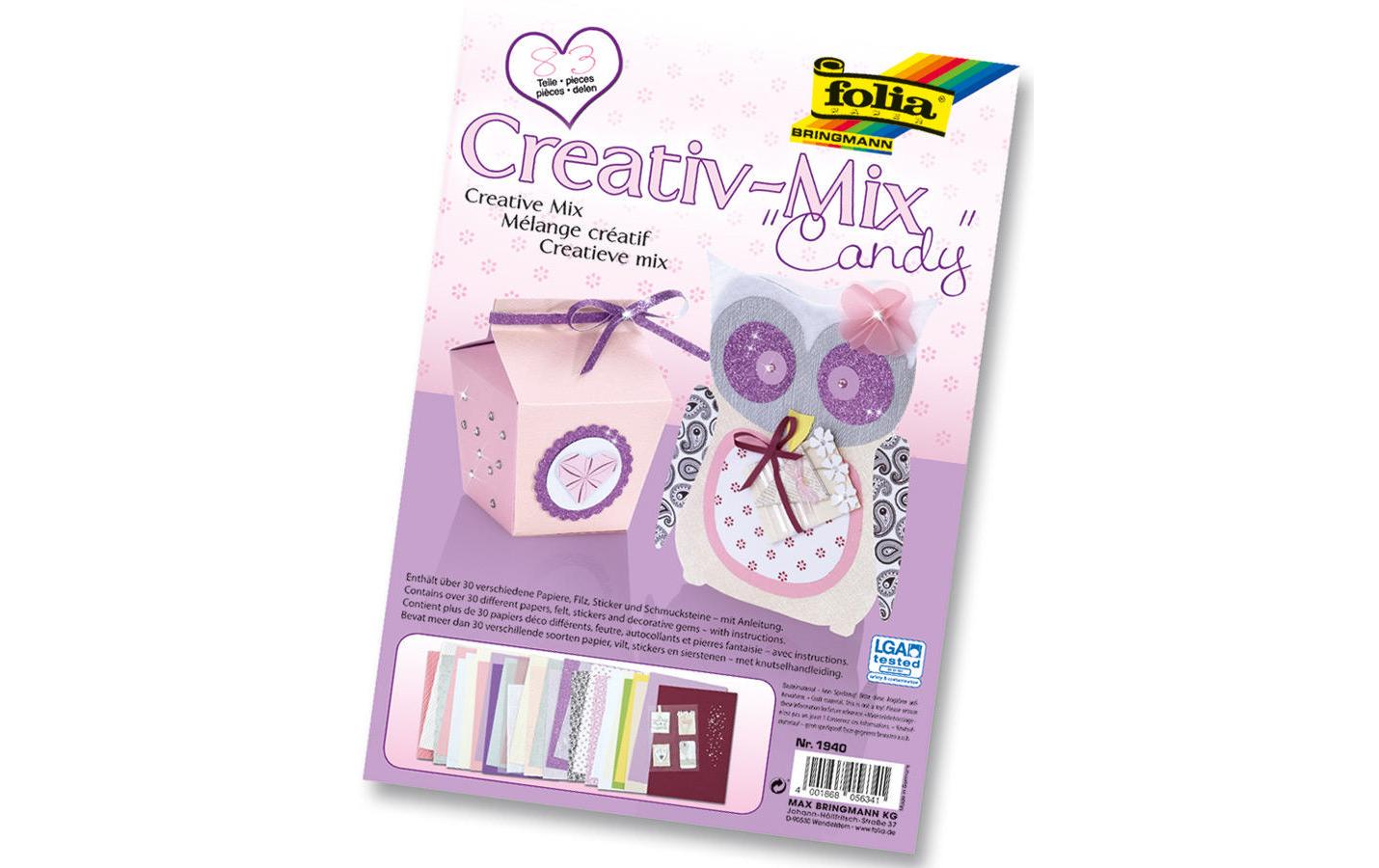 Bastelpapier Creativ-Mix Candy Mehrfarbig83-teiliges Bastel-Kit