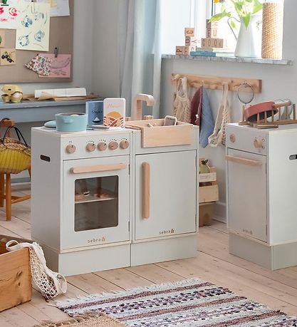 Sebra Legek?kken - Vaskeskab - Tr? - Seabreeze Beige