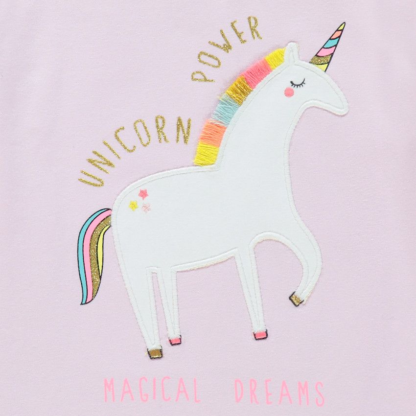 Pyjama en jersey print licorne - Lilas