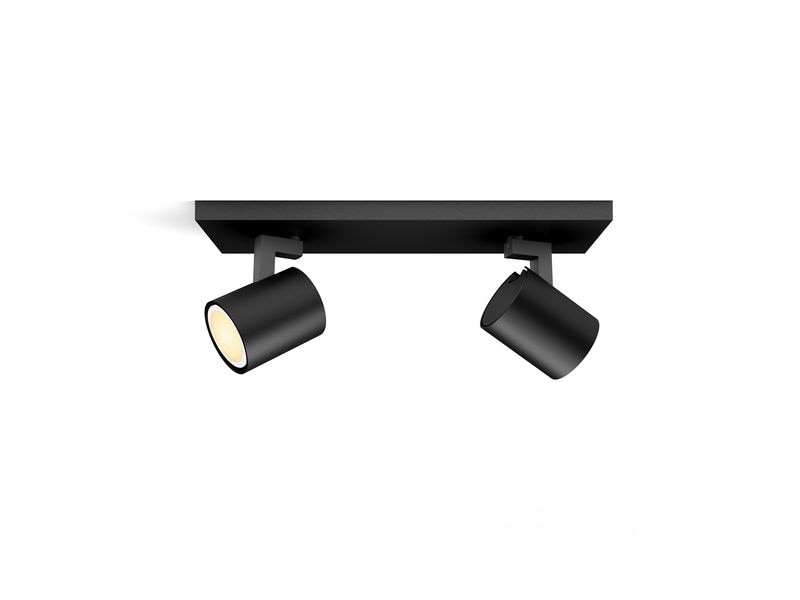 Philips Hue White Ambiance Runner Doppelspot Schwarz Individuell einstellbare Spots für perfektes Licht in jedem Raum