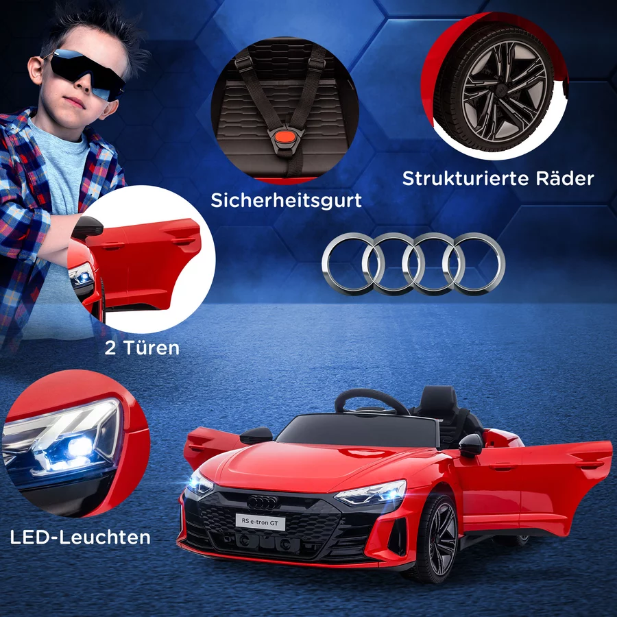 HOMCOM Kinderfahrzeug mit Fernbedienung rot