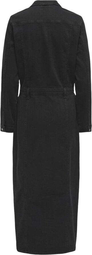 ONLY ONLELLEN LS LONGSTRETCH DNM DRESS R Washed black