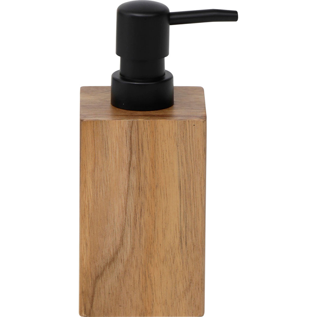 Distributeur de savon acacia 6.5x16x6.5cm