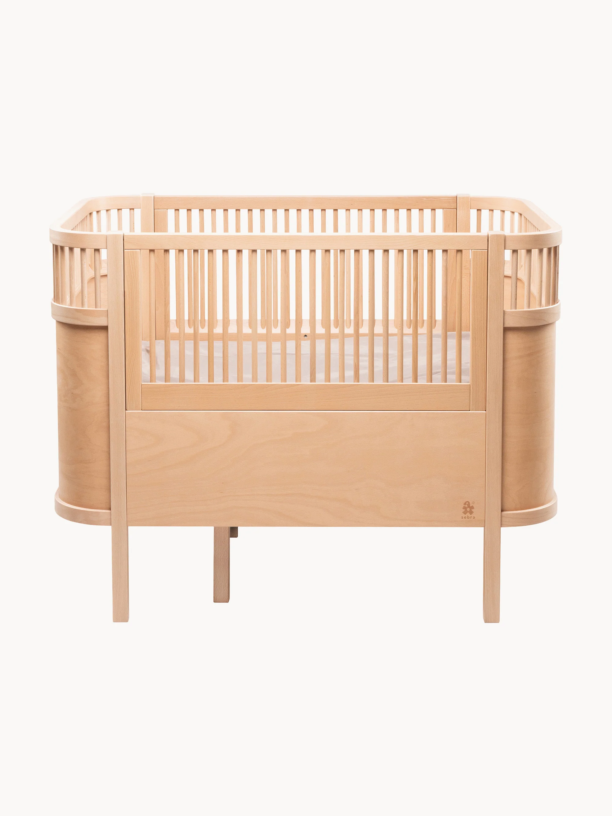 Uitschuifbaar babybedje Baby & Jr. van beukenhout, 70 x 110/150 cm