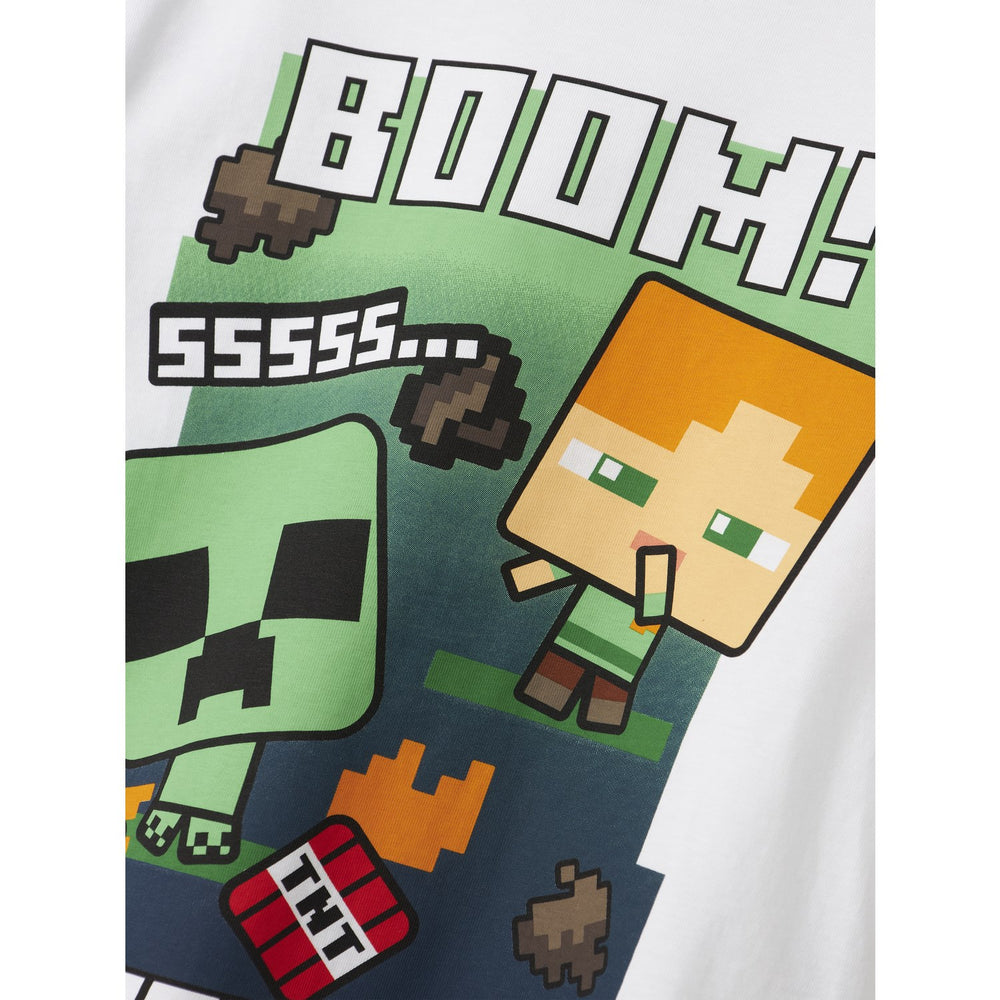 Køb Name It Bright White Nkmac Minecraft Ls Nreg Top Box Noos Bfu