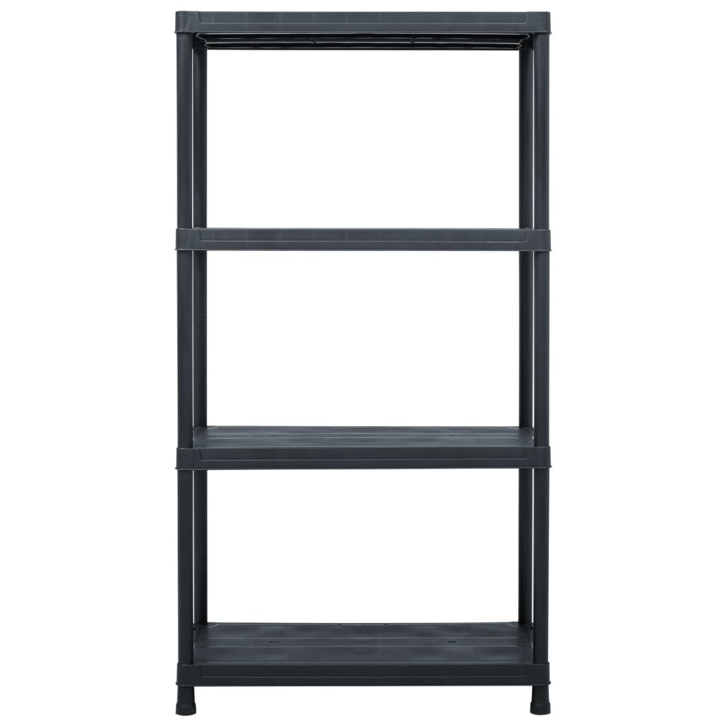vidaXL Opbergrek Zwart 100 kg 60x30x138 cm Kunststof