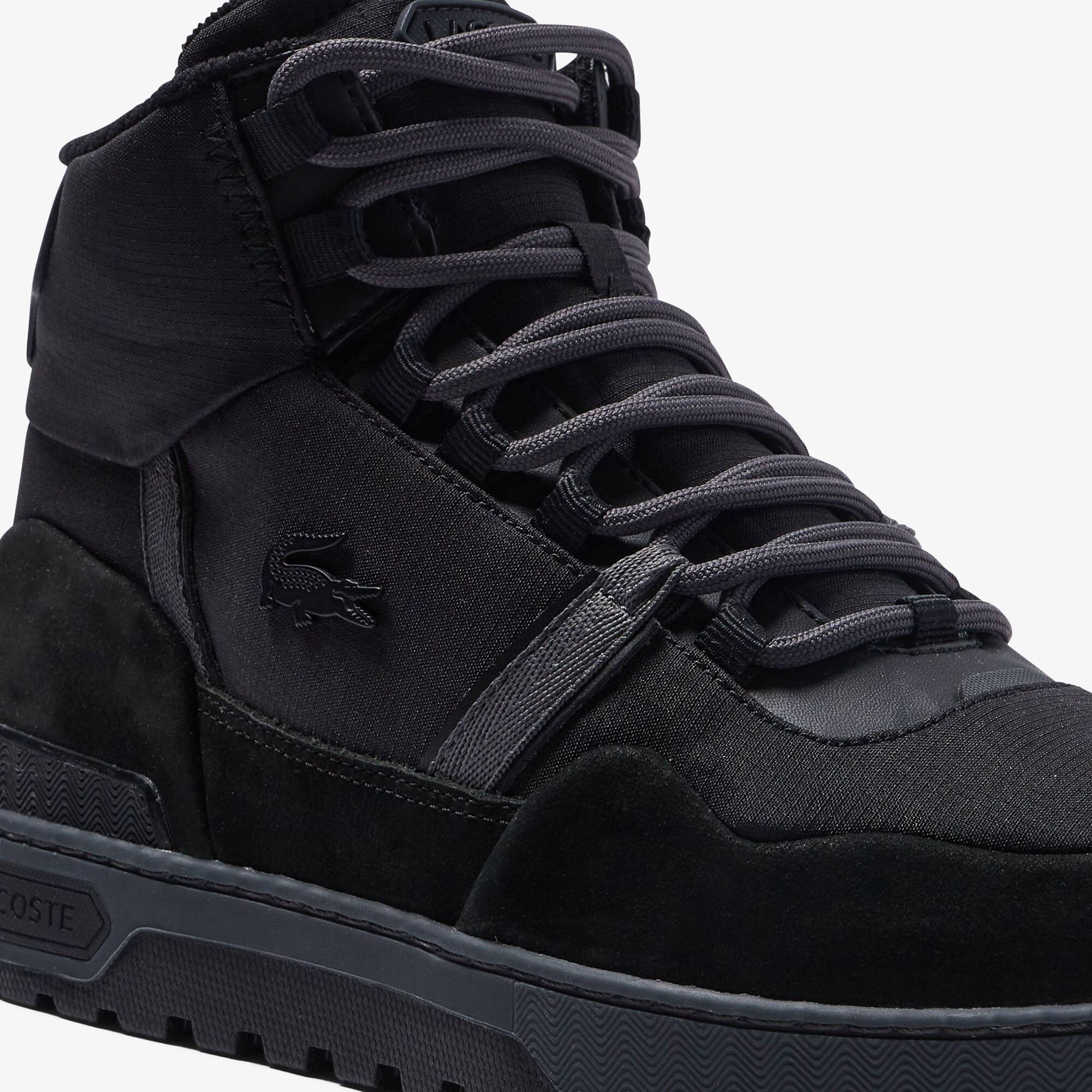 Herren Sneakers T-CLIP WINTER MID aus Textil und Leder Outdoor - Schwarz - Lacoste - Herren