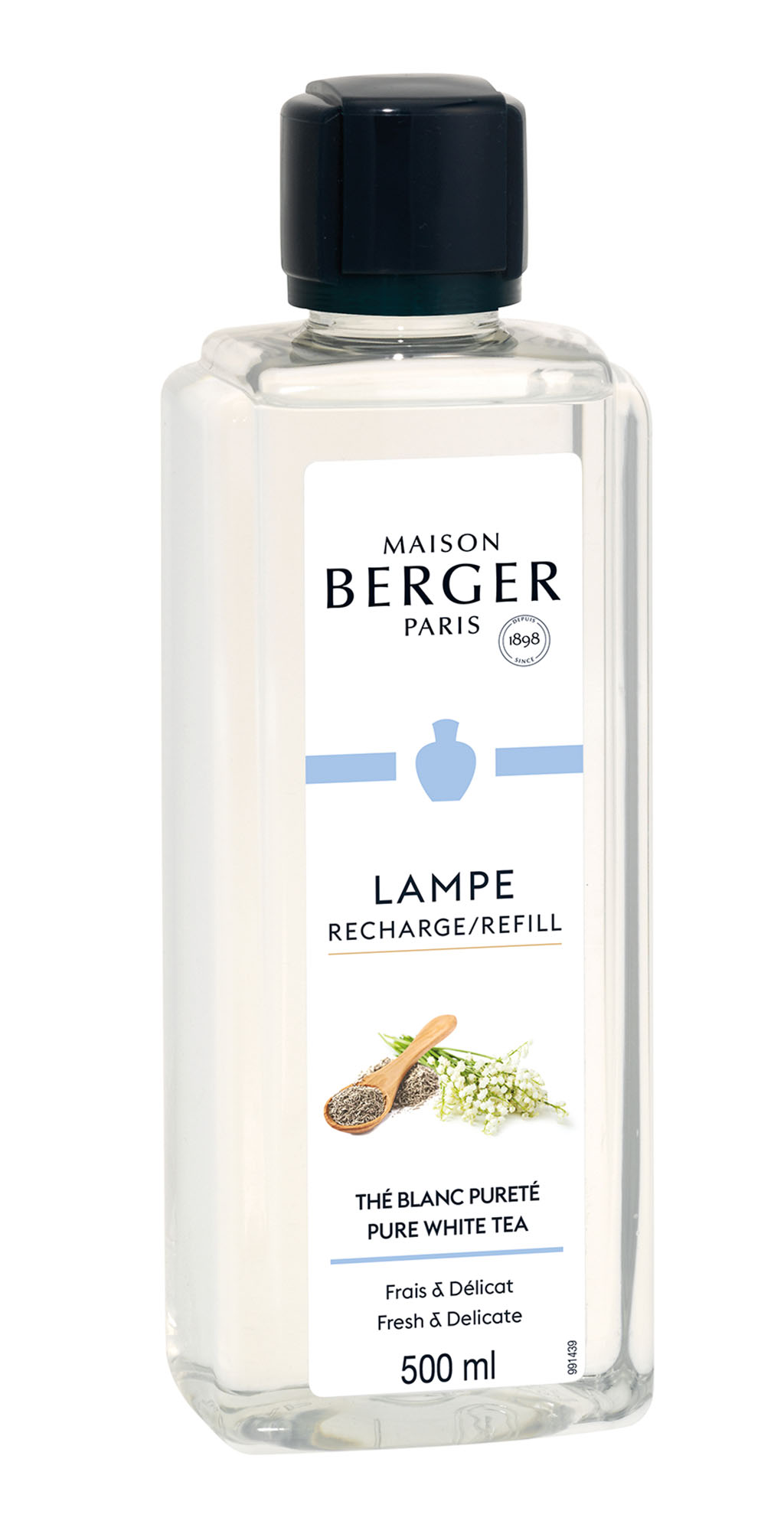 Parfum pour lampe Berger Thé blanc pureté 500ml- MAISON BERGER