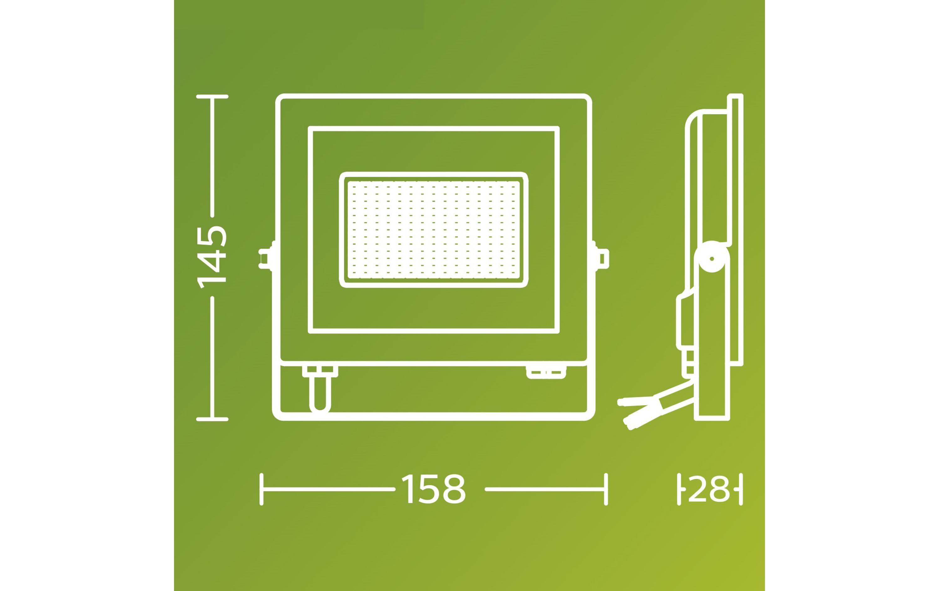 Lois Ultra-Efficient-Flutlicht UE 14W 3000 K IP65 14 WHocheffizienter Scheinwerfer mit Bewegungssensor