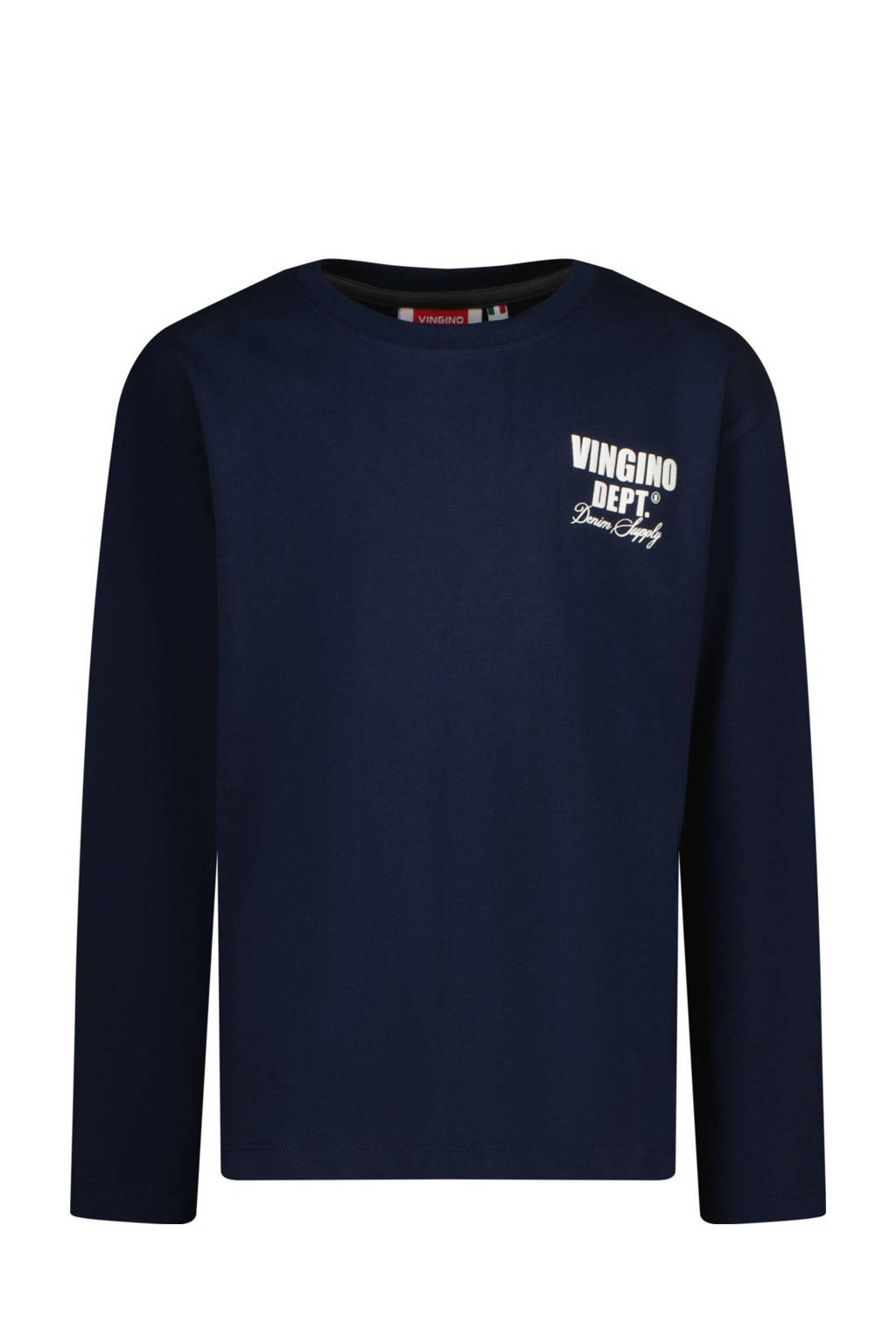 Vingino longsleeve Basic met printopdruk donkerblauw