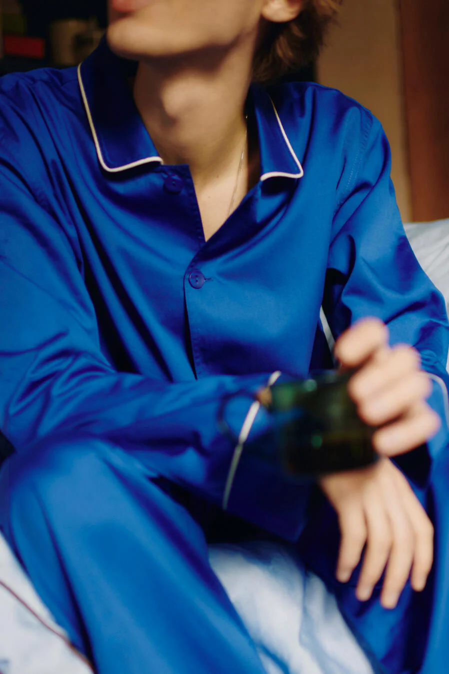 HAY  Outline Pyjama L/S natskjorte - Vivid Blue