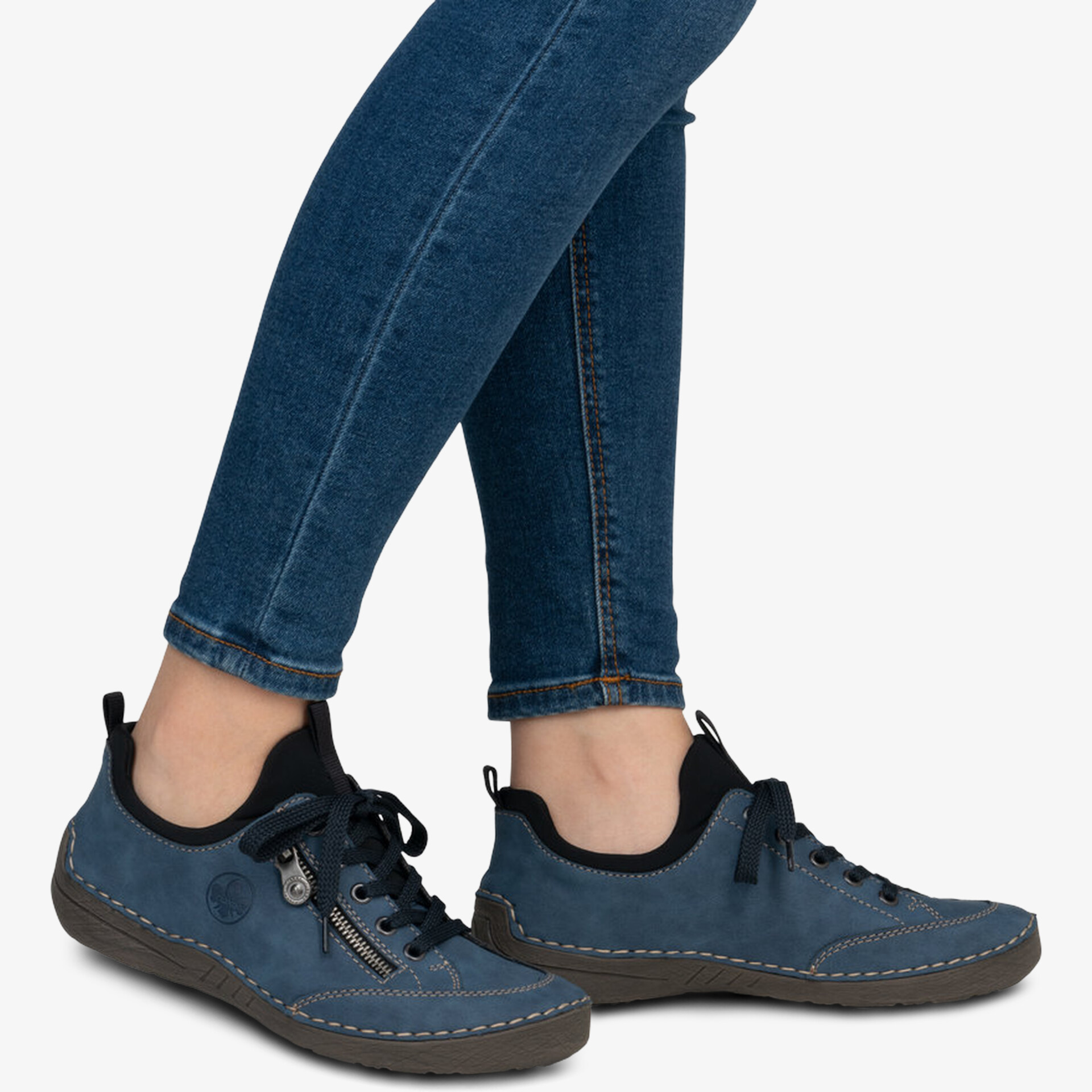 rieker Damen Klassische Schnürer Blau - Jetzt bei reno.de kaufen